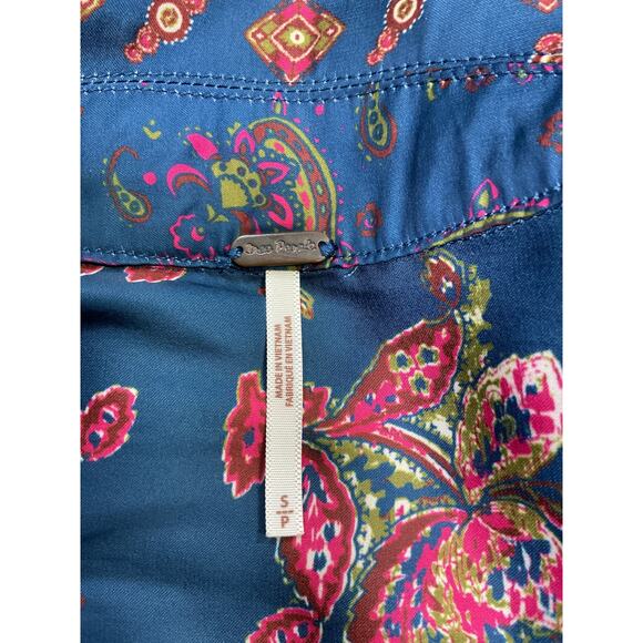 Free People 'Sylvie' Blue Long Sleeve Button Down Mini Dress Size S - Picture 4 of 5